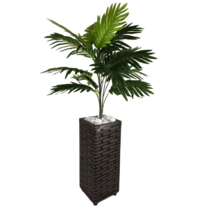 Planta Coqueiro Artificial Arranjo + Vaso Grande Decorativo