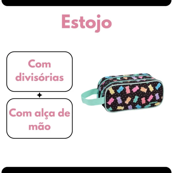 Mochila grande feminina com estojo - Image 4