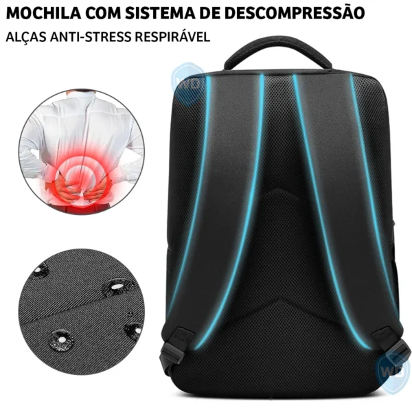 Mochila Bolsa Para Notebook 15.6 Polegadas Fone De Ouvido Usb - Image 4