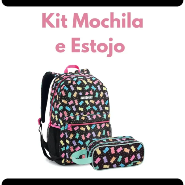 Mochila grande feminina com estojo - Image 2